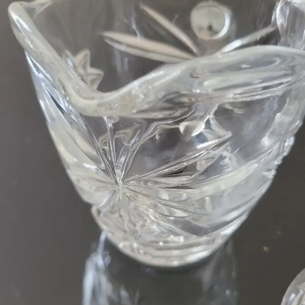 Vintage Mid Retro Century Modern Anchor Hocking Star of‎ David Sugar and Creamer
